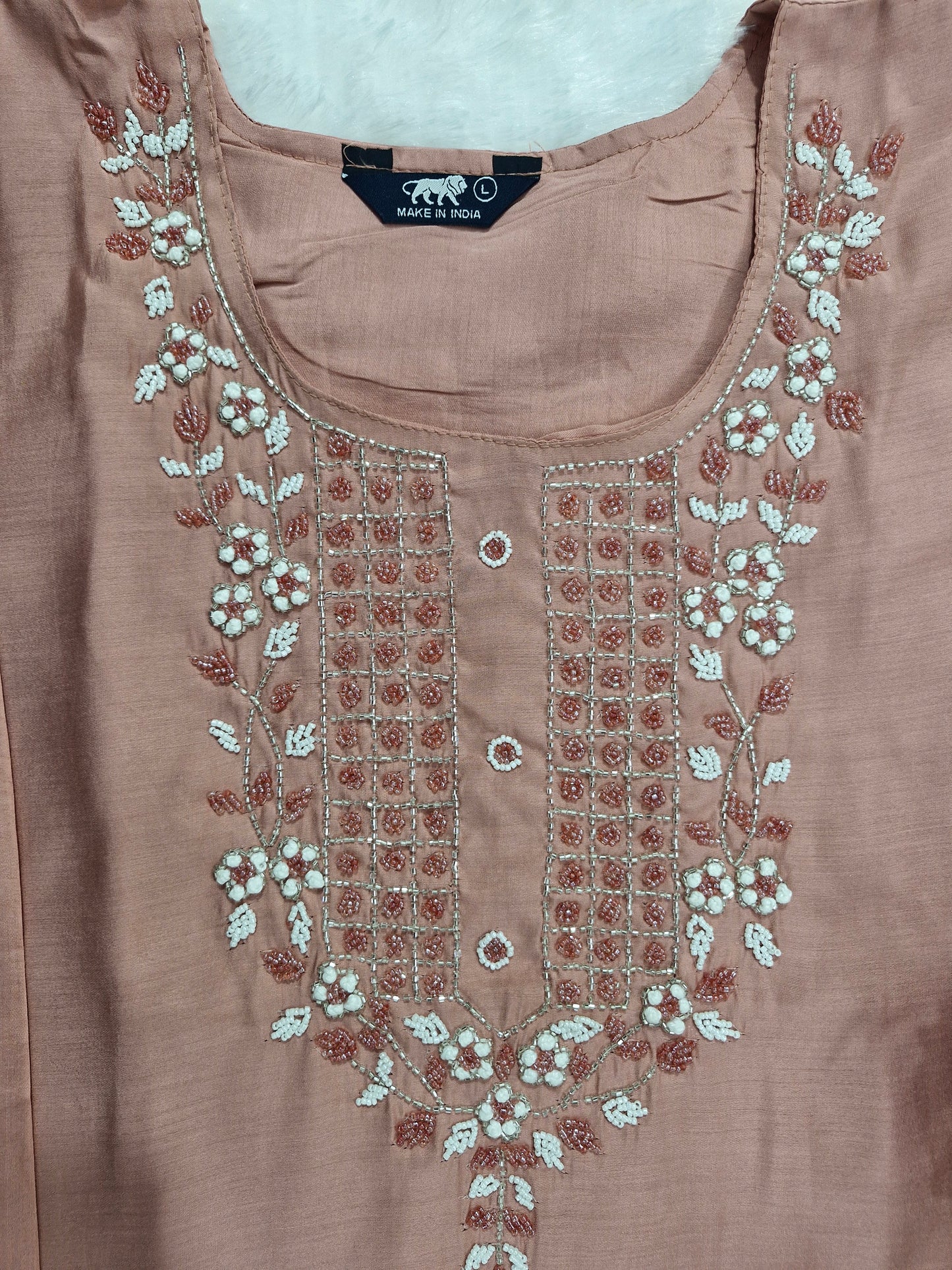 Blush Bloom pastel pink Embroidered Suit Set