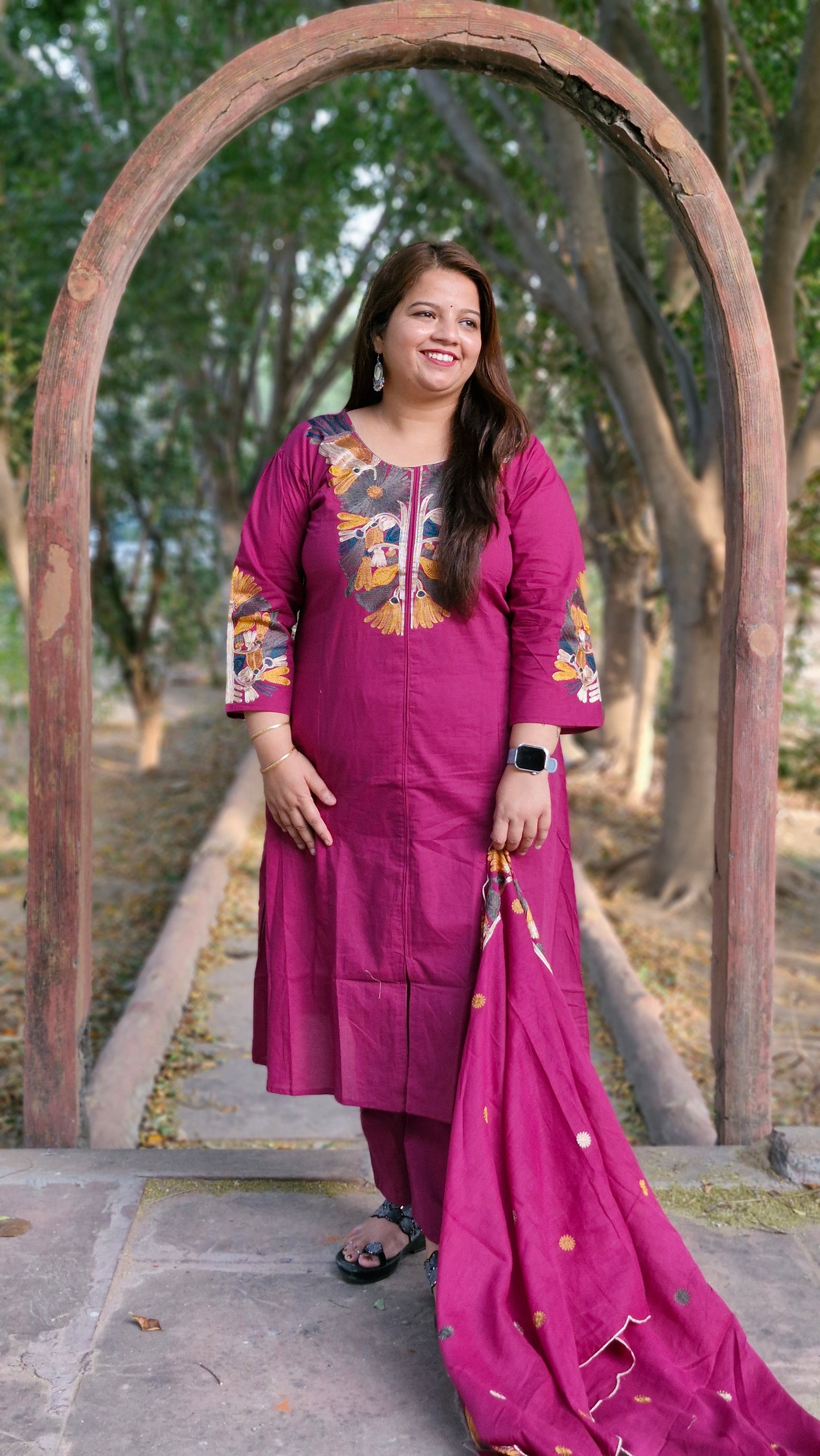 Vine three piece frock Suit Set