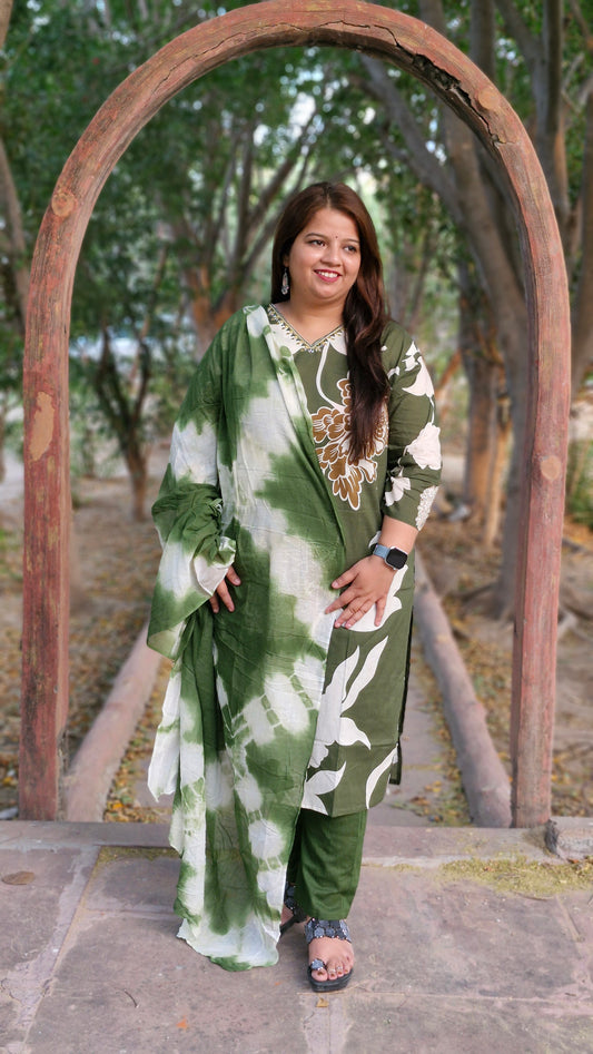 Bloom Cotton Printed Suit Set