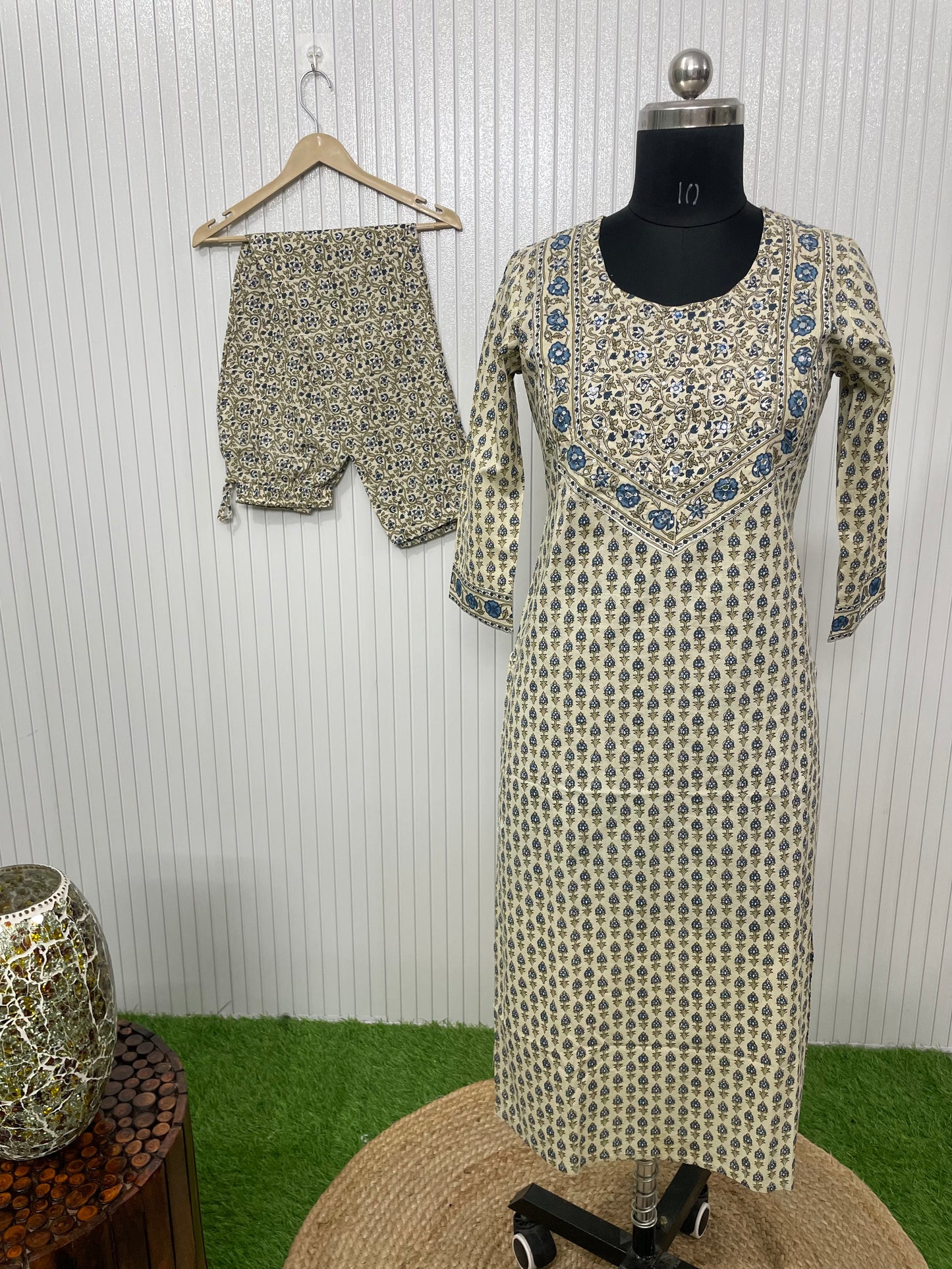 Zehra Block Print Cotton Ensemble