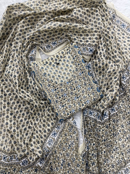 Zehra Block Print Cotton Ensemble